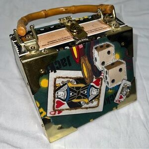Vintage Romeo Roma Cigar Box Mini Handbag with Bamboo Handle